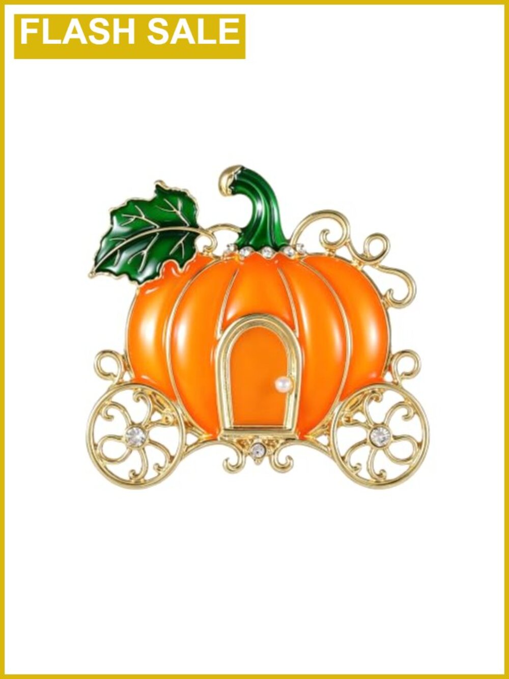 Pumpkin Carriage Pin Halloween Brooch Fall Women's Jewelry